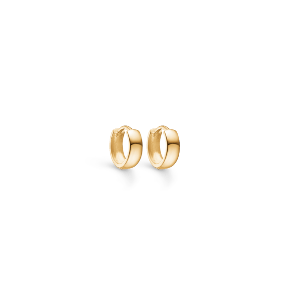 Gold Creolen in 8 Karat Gold, 3,3 x 10 mm.