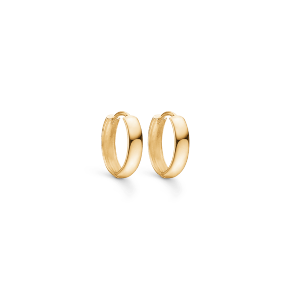 Gold Creolen in 8 Karat Gold, 3,3 x 15 mm.