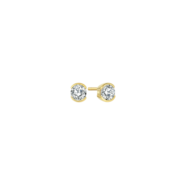 Ohrringe aus 8 kt Gold mit offenem Kreis und Zirkonia