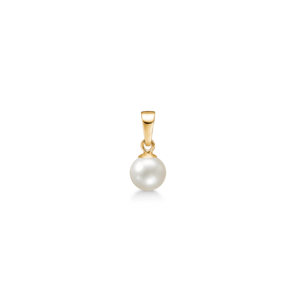 8 Karat. Goldperlenanhänger in 6 mm.