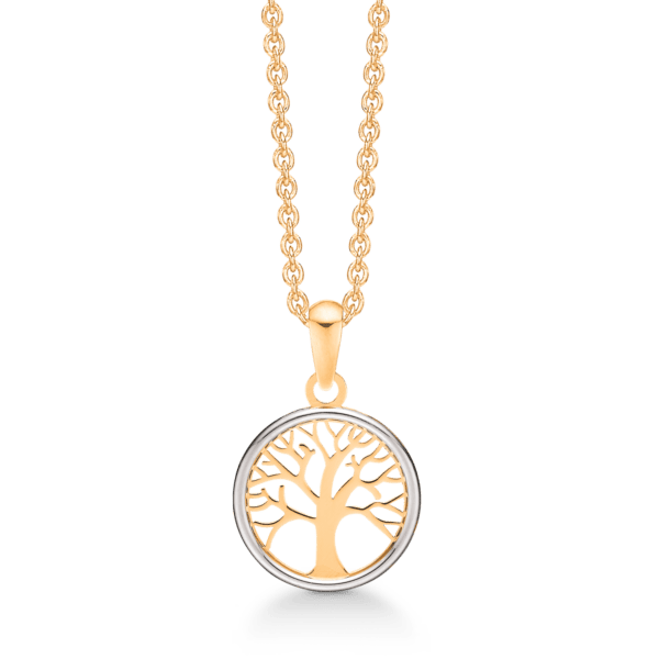 Arkandi Lebensbaum Kette aus 8 Karat Gold - 42-45 cm