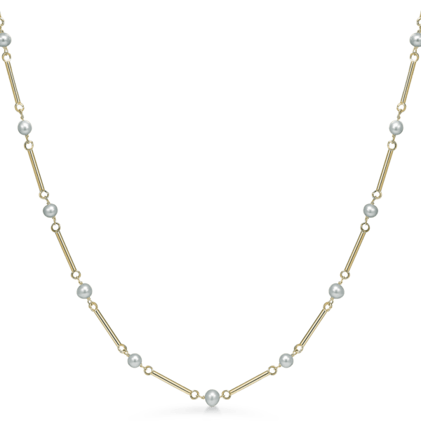 Perlenkette aus 8 Karat Gold