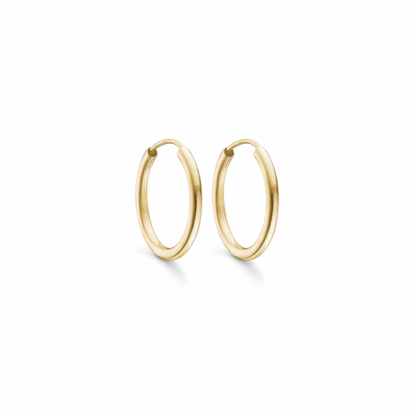 Gold Creolen 14 Karat. Ø20 x 2 mm