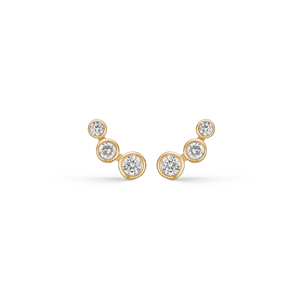 Arkandi Gold-Ohrstecker 14 Karat, mit Zirkonia-Steinen