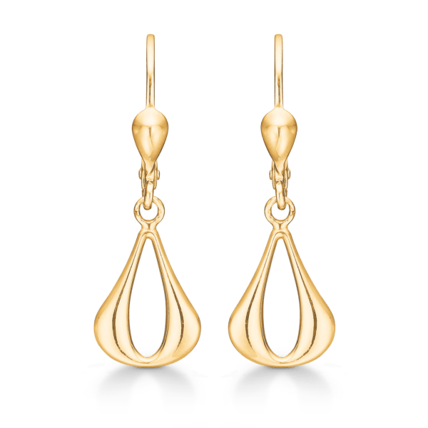 Arkandi Tropfenohrringe aus 14 Karat Gold, Tropfenform