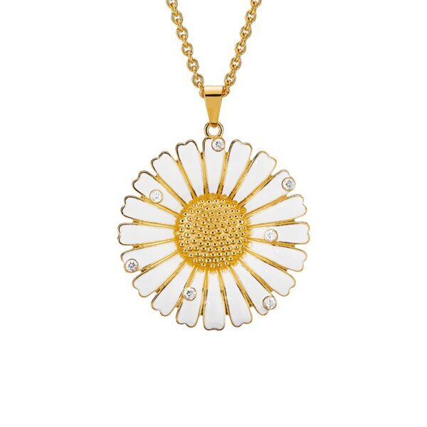 Lund Copenhagen Gänseblümchen-Halskette 36mm Zi. z.B. 925