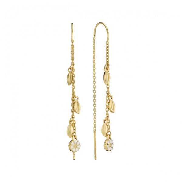 Lund Copenhagen Gänseblümchen-Ohrring. 5mm mit Klingen fg 925