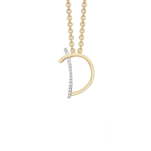 bogstav halskæde guld med sten