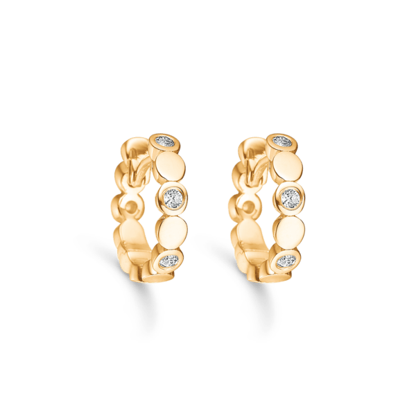 Creolen mit Zirkonia Stein 14mm