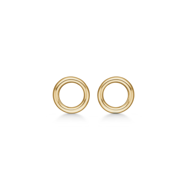 Arkandikreis-Ohrstecker aus vergoldetem Silber Ø8 mm.