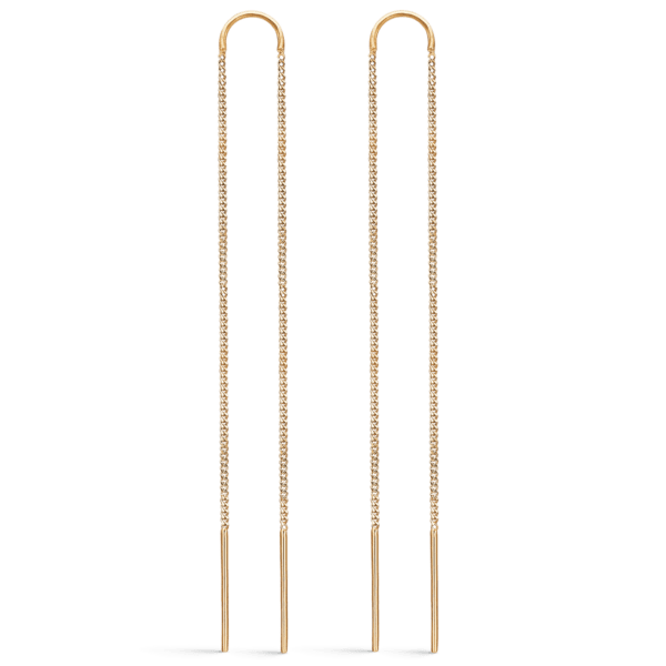 Arkandi-Hängeohrringe Vergoldet, mit venezianischer Kette 15,5 mm.