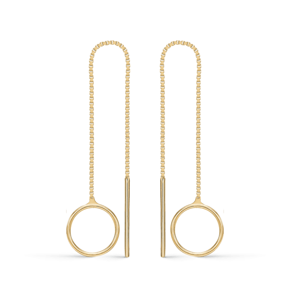 Arkandi Hängeohrringe Vergoldet mit Kreis an venezianischer Kette.