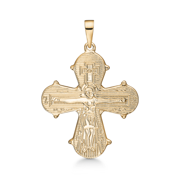 Dagmarkreuz Anhänger Silber vergoldet 23 x 25 mm.