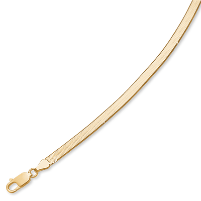 Schlangenarmband aus vergoldetem Silber. 2,8 mm 21 cm