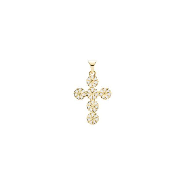 Lund Copenhagen Gänseblümchen Anhänger Kreuz hv.fg. 925